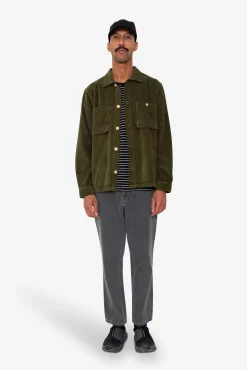 Patch Overshirt - Olive Chunky Cord