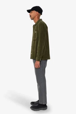 Patch Overshirt - Olive Chunky Cord