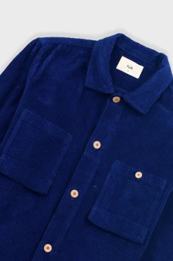 Patch Overshirt - Rich Navy Chunky Cord