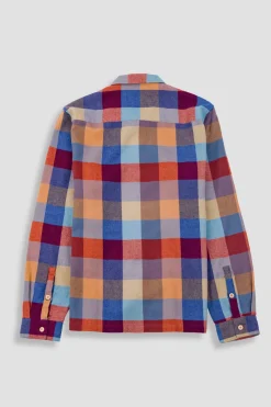 Patch Shirt - Crimson Blue Mix
