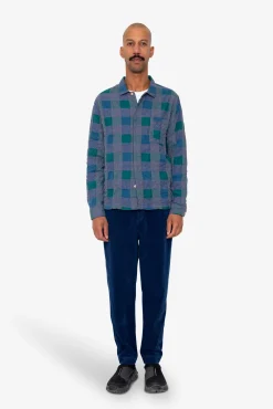 Patch Shirt - Phthalo Green Check