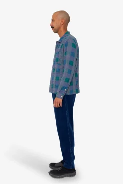 Patch Shirt - Phthalo Green Check