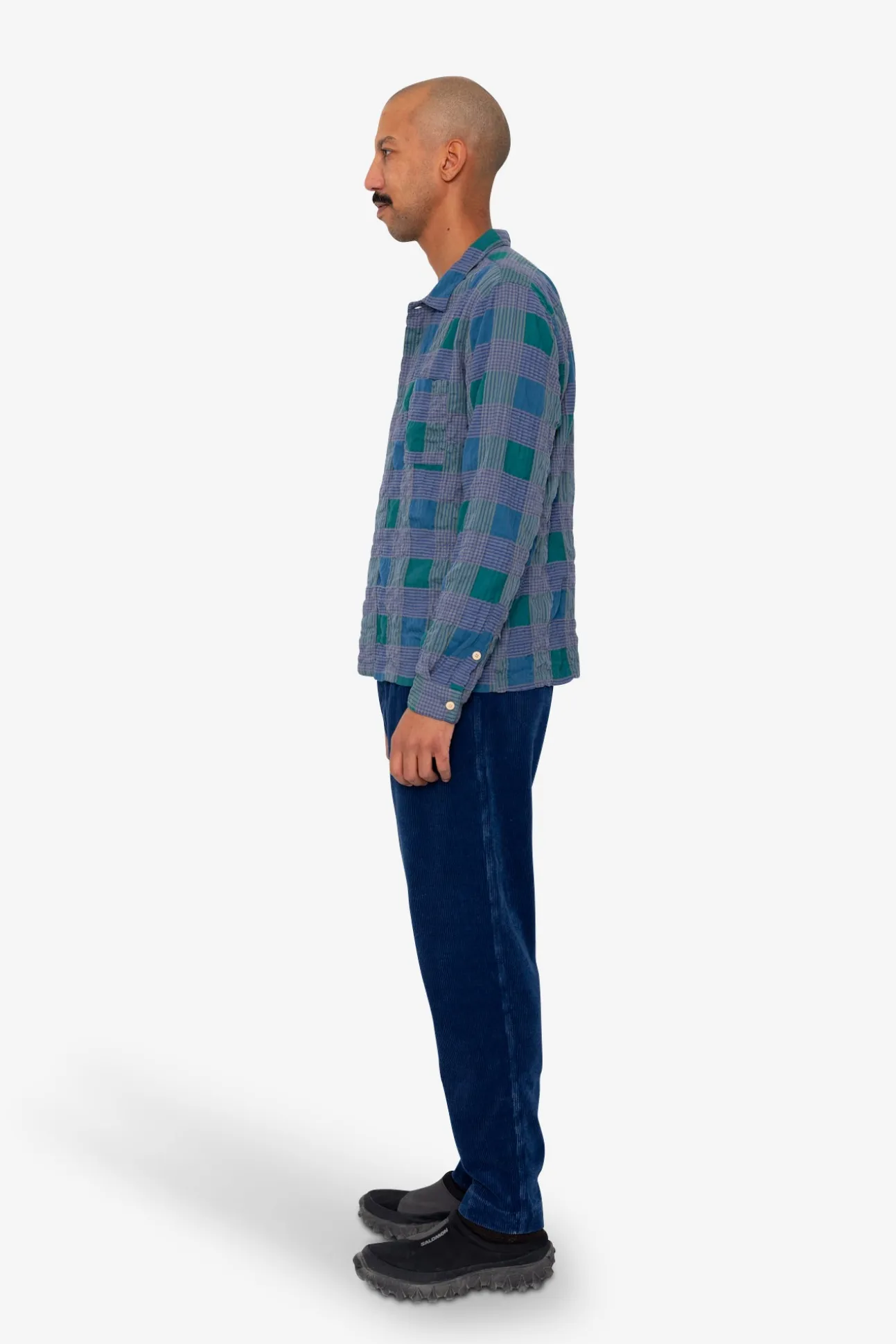 Patch Shirt - Phthalo Green Check