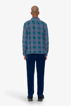Patch Shirt - Phthalo Green Check