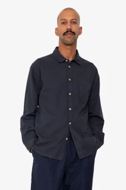 Plain Curve Shirt - Black