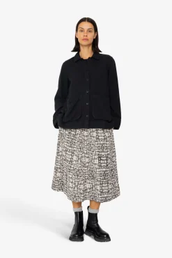Pleated Shirt - Black Small Basketweave