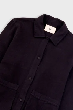 Pleated Shirt - Black Small Basketweave