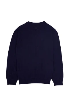 Pointelle Crew - Dark Navy