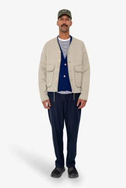 Quilted Liner Jacket - Smoke Grey Seersucker