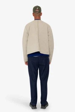 Quilted Liner Jacket - Smoke Grey Seersucker