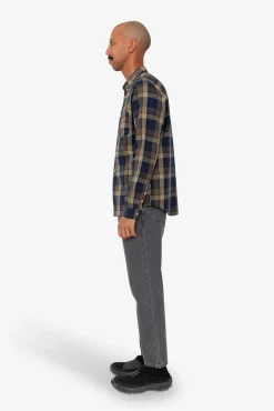 Relaxed Fit Shirt - Navy Olive Check