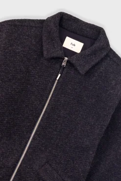 Signal Blouson - Charcoal Wool Twill