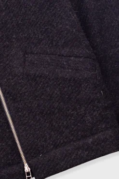 Signal Blouson - Charcoal Wool Twill