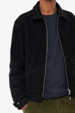 Signal Blouson - Charcoal Wool Twill