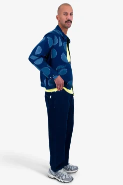Signal Blouson - Indigo Circle Jacquard