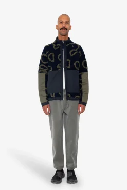 Signal Fleece - Navy Circle Jacquard