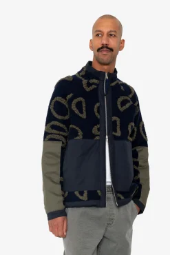 Signal Fleece - Navy Circle Jacquard