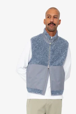 Signal Gilet - Soft Blue Curly Wool
