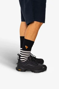 Striped Socks - Black / Ecru