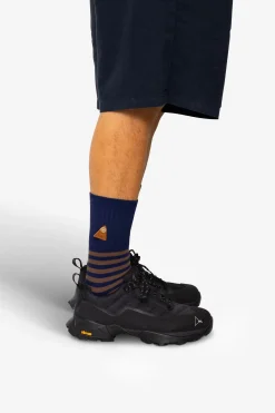 Striped Socks - Brown / Navy