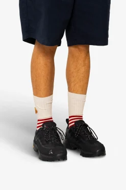 Striped Socks - Crimson / Stone