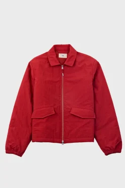 Wadded Bomber - Crimson Ripstop Nylon