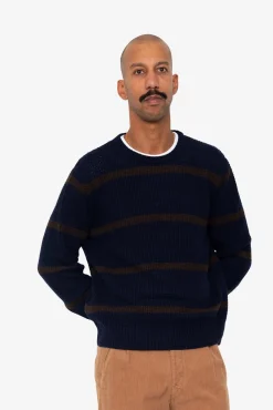 Waffle Crew - Navy Espresso Stripe