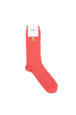 Waffle Sock - Coral