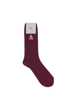 Waffle Socks - Burgundy