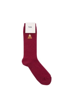 Waffle Socks - Pomegranate