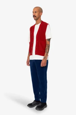 Waffle Vest - Crimson