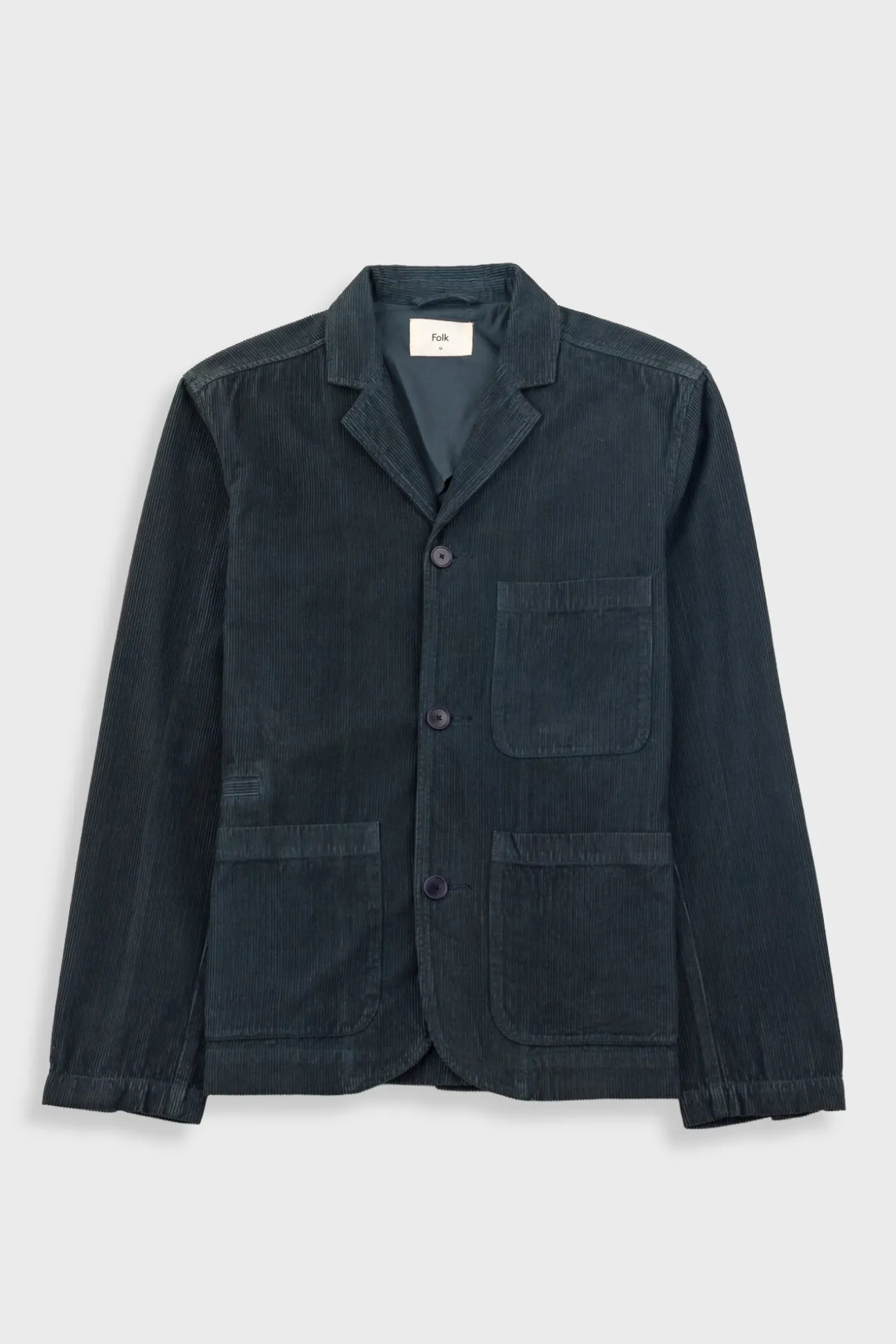 Wide Fit Blazer - Smoke Grey Cord