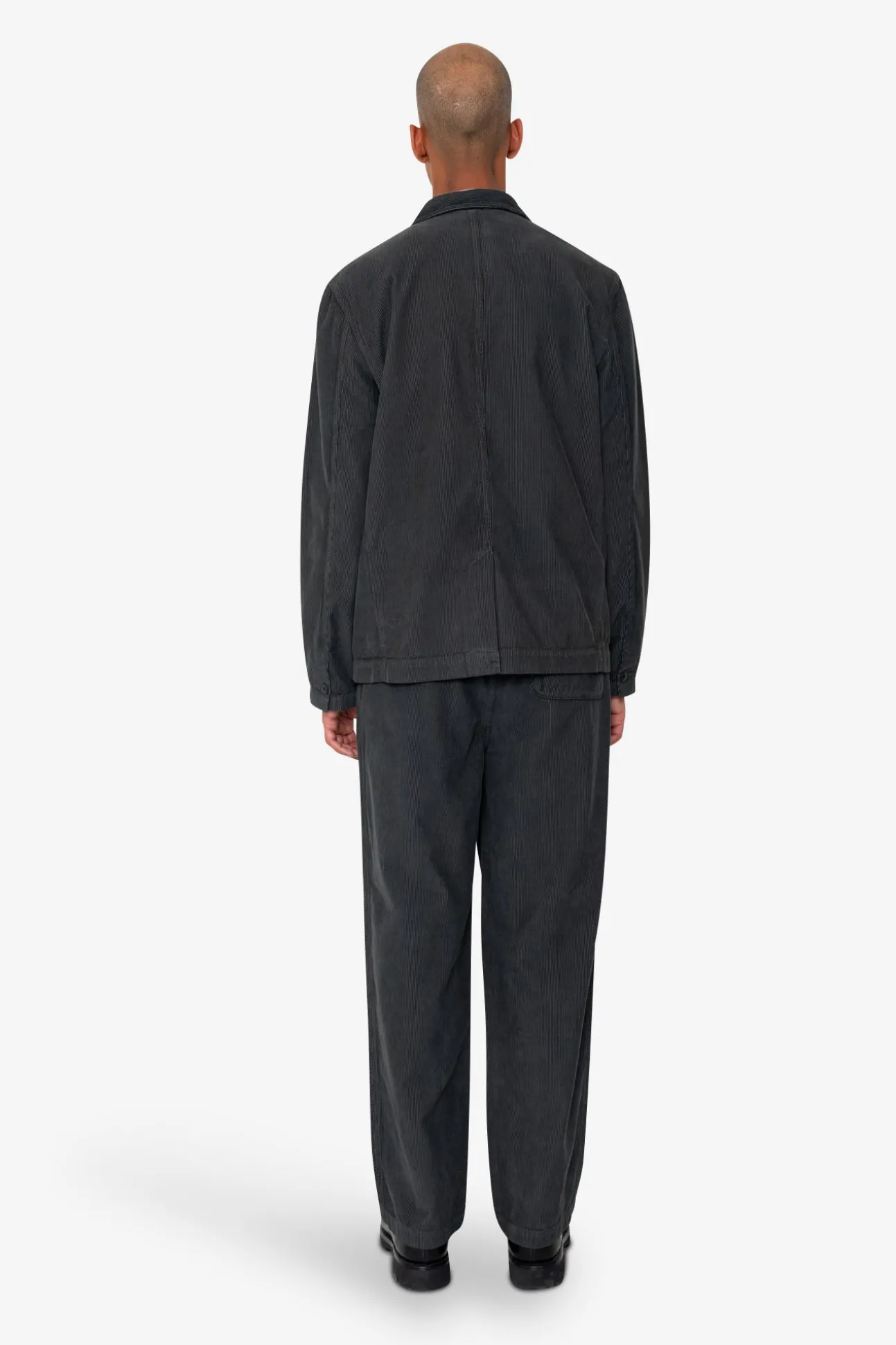 Wide Fit Blazer - Smoke Grey Cord
