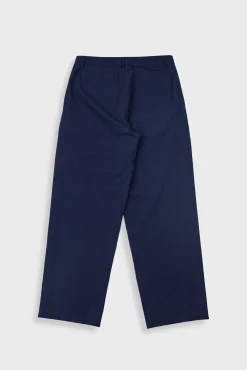 Wide Fit Trouser - Navy Tech Slub