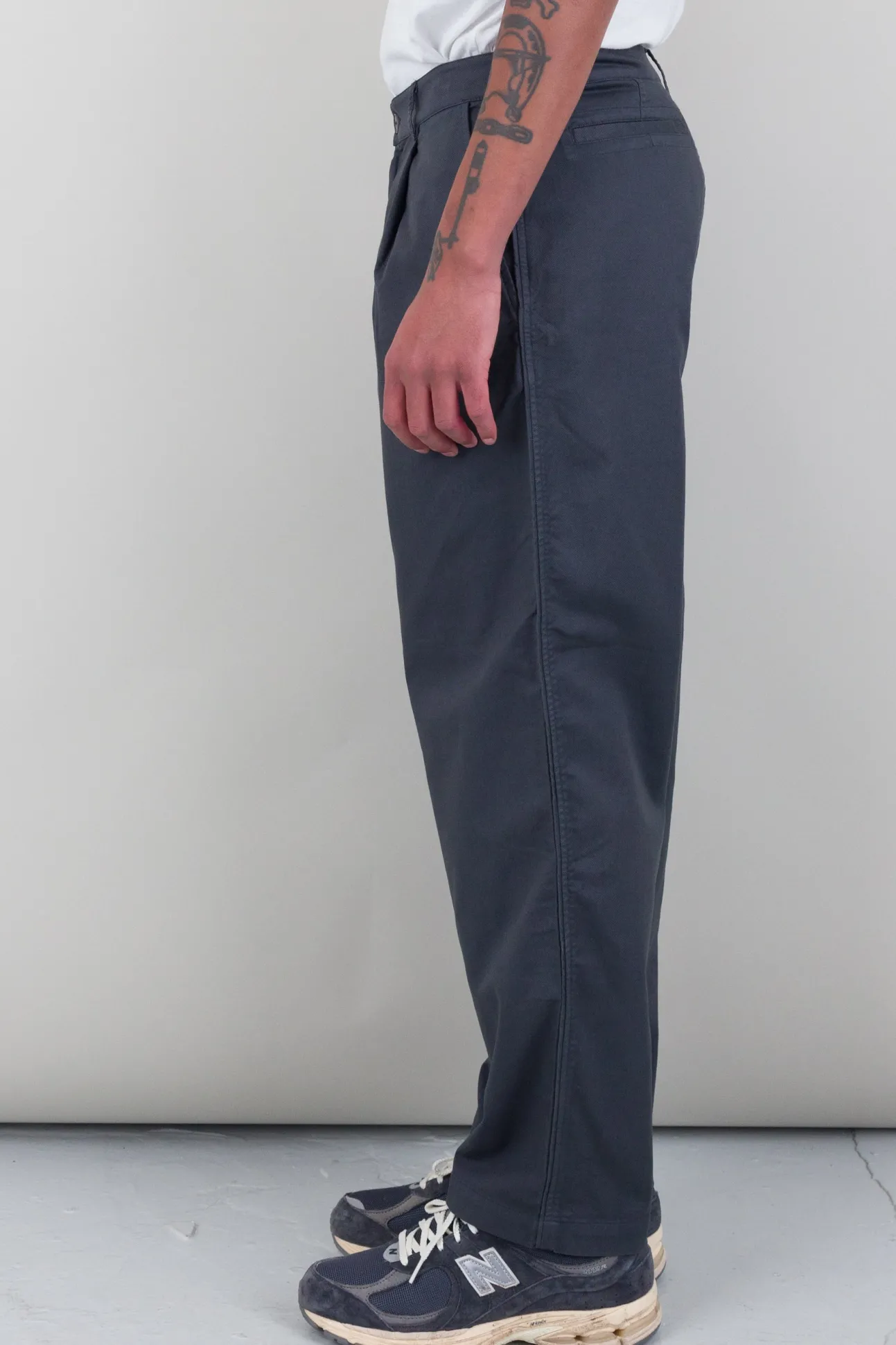 Wide Fit Trouser - Slate Twill