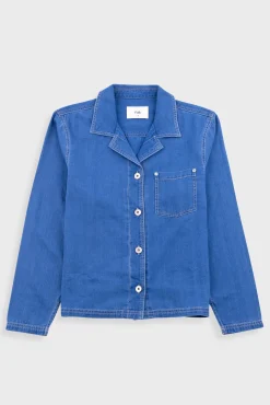 Worker Overshirt - Denim Herringbone