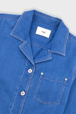 Worker Overshirt - Denim Herringbone