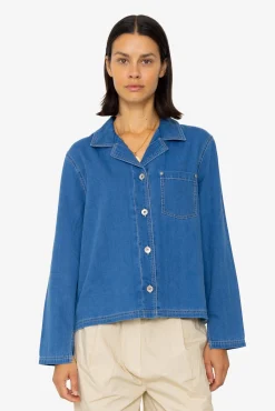 Worker Overshirt - Denim Herringbone