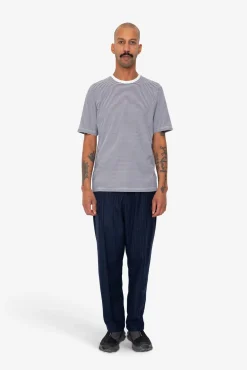 1x1 Striped T-Shirt - Bright Navy / Ecru