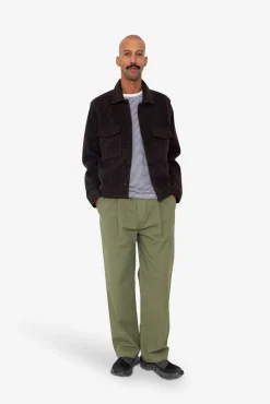 Zaki Jacket - Navy Espresso Brushed Wool