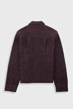 Zaki Jacket - Navy Espresso Brushed Wool
