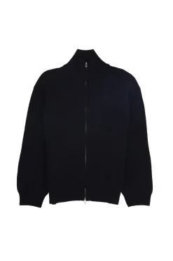 Zip Through Jumper - Black