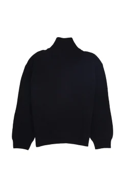 Zip Through Jumper - Black