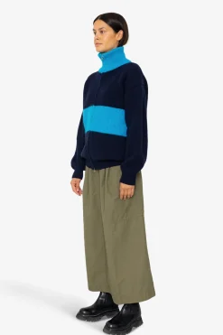 Zip Through Jumper - Blue