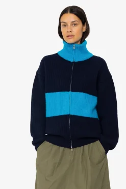 Zip Through Jumper - Blue