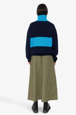 Zip Through Jumper - Blue